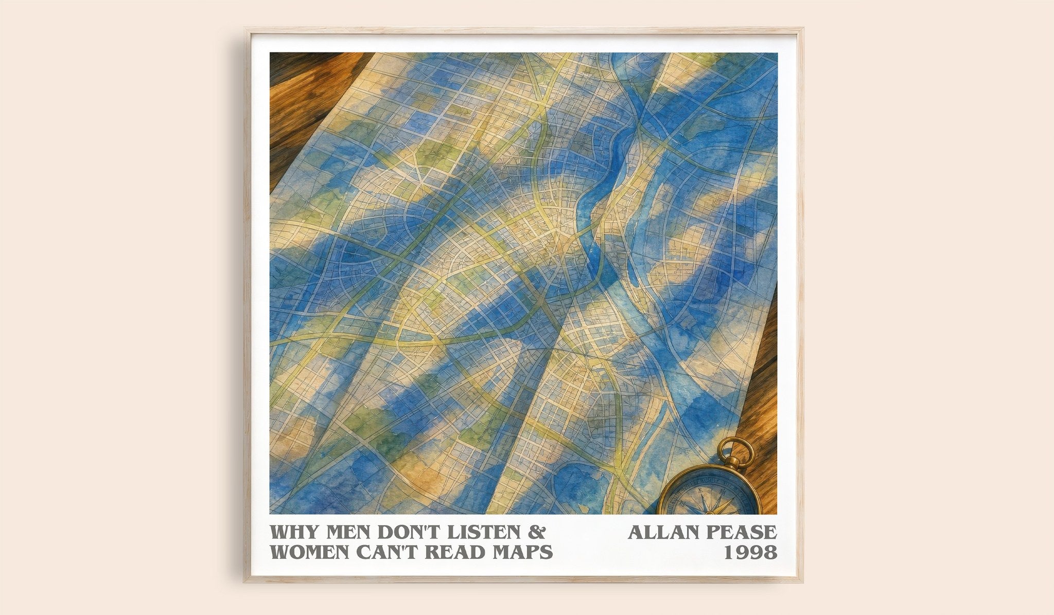 Why men don't listen & women can't read maps Literary Art Print by Allan Pease