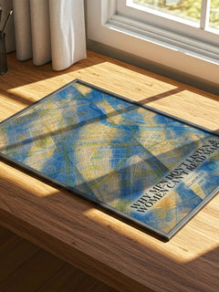 Why men don't listen & women can't read maps watercolour book poster framed on wall – non fiction wall art