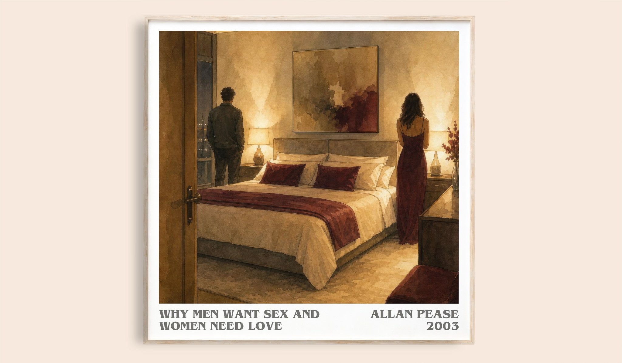 Why Men Want Sex and Women Need Love Literary Art Print by Allan Pease