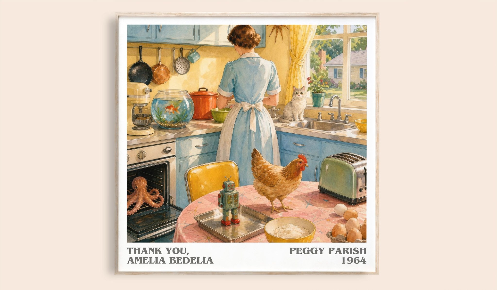 Thank You, Amelia Bedelia Literary Art Print by Peggy Parish