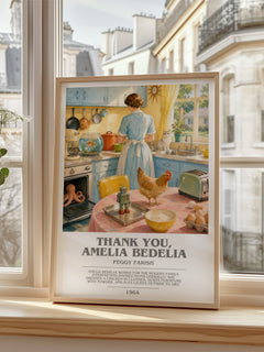 Thank You, Amelia Bedelia bookish poster colour and style options – Peggy Parish book art