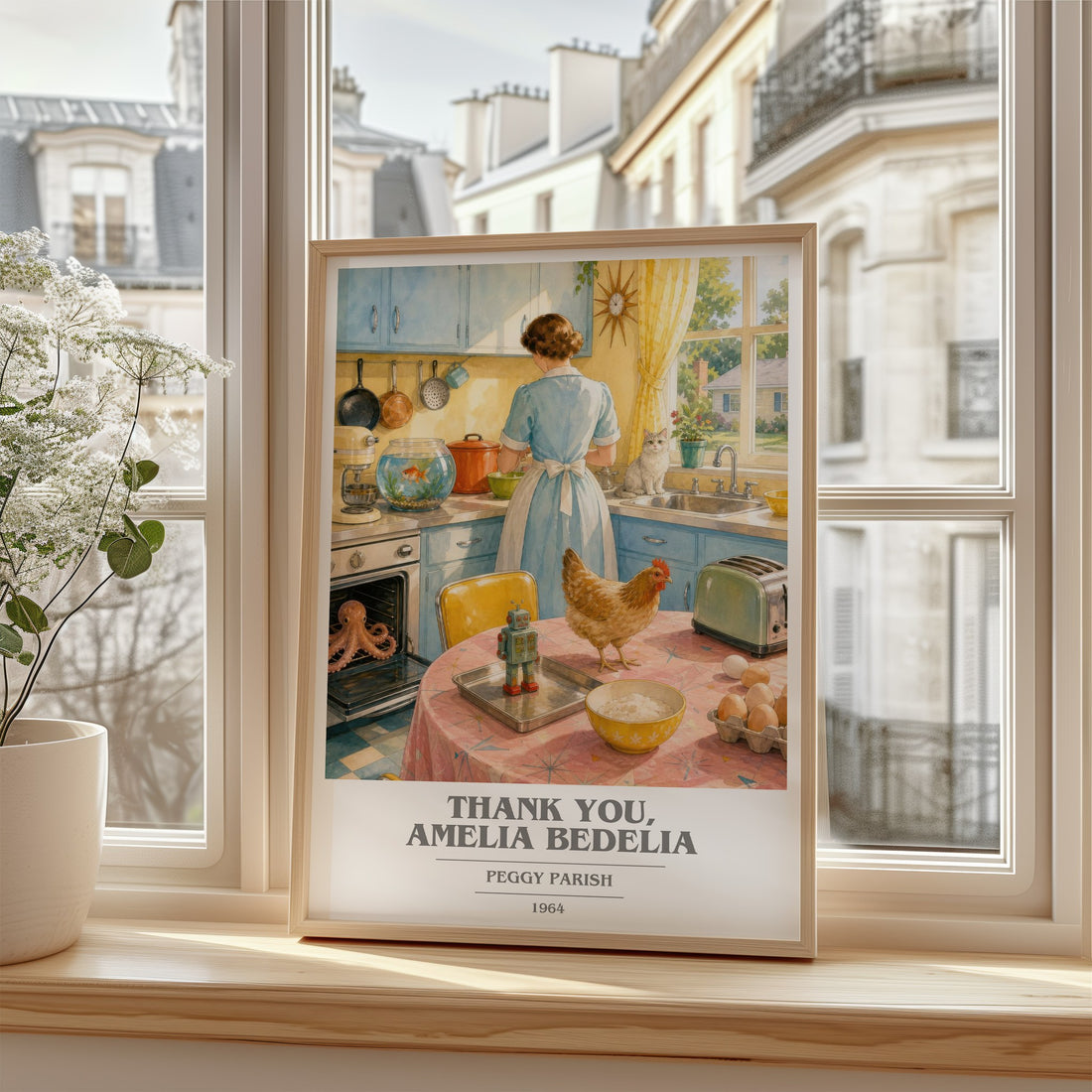 Thank You, Amelia Bedelia book cover poster colour and style options – Peggy Parish book art