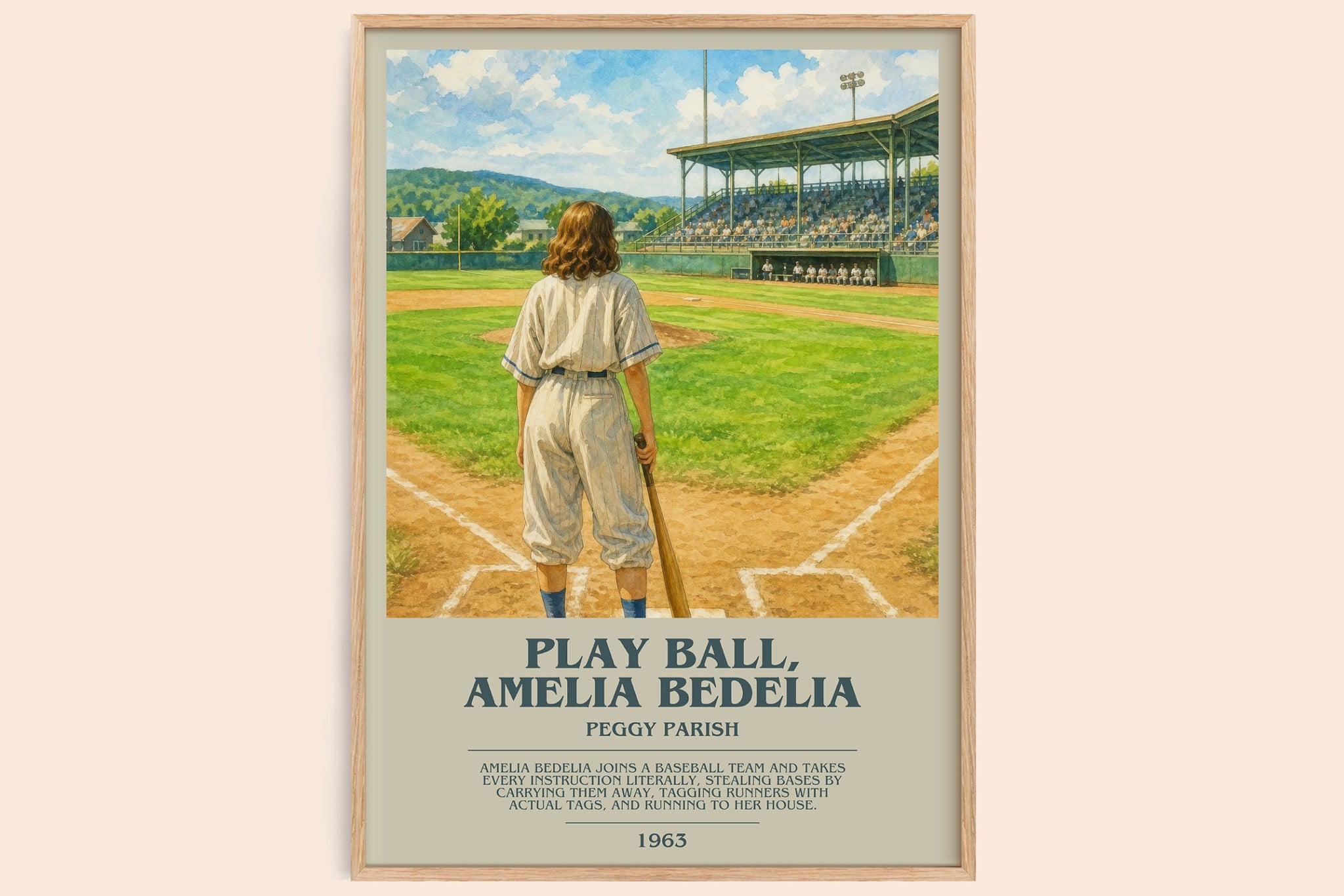 Play Ball, Amelia Bedelia Bookish Wall Art by Peggy Parish