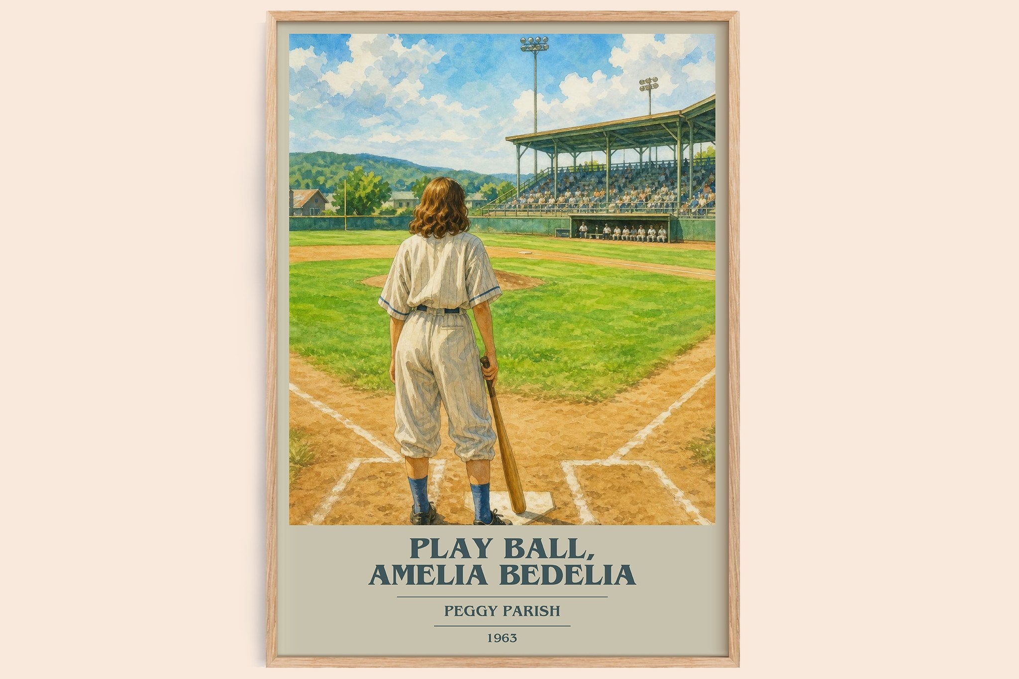 Play Ball, Amelia Bedelia Book Cover Poster by Peggy Parish