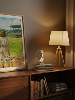 Play Ball, Amelia Bedelia watercolour print on bookshelf – Peggy Parish fan gift