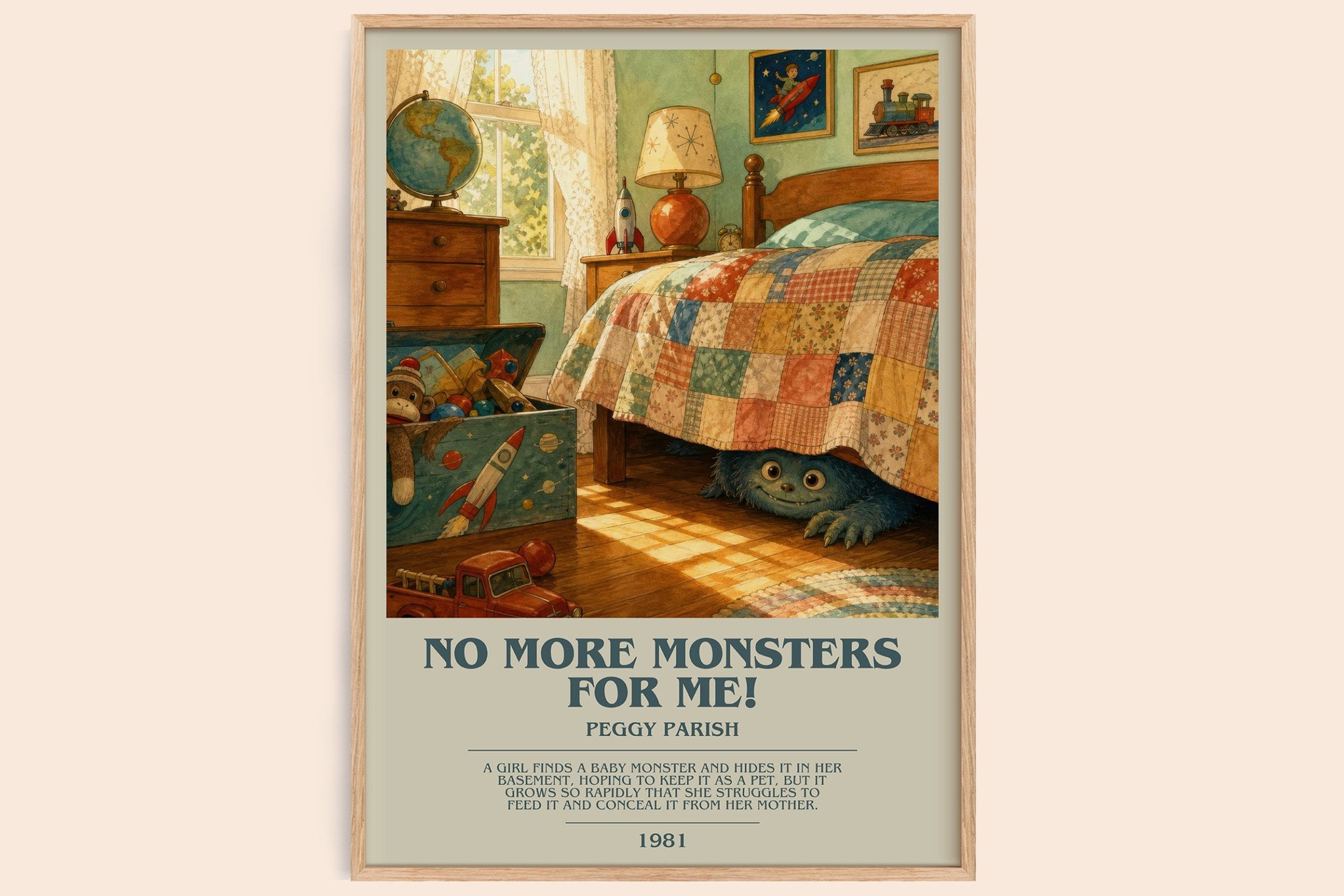 No More Monsters for Me! Bookish Wall Art by Peggy Parish