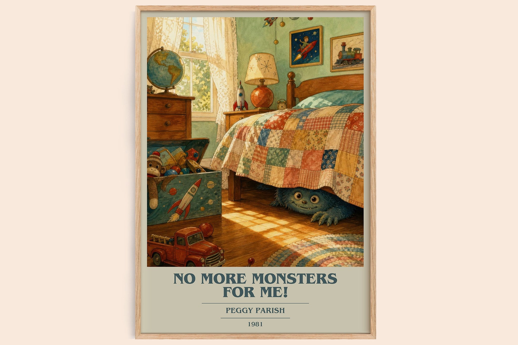 No More Monsters for Me! Book Cover Poster by Peggy Parish
