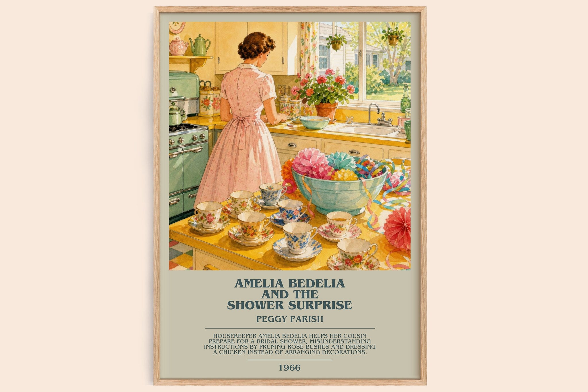 Amelia Bedelia and the Shower Surprise Bookish Wall Art by P. Parish