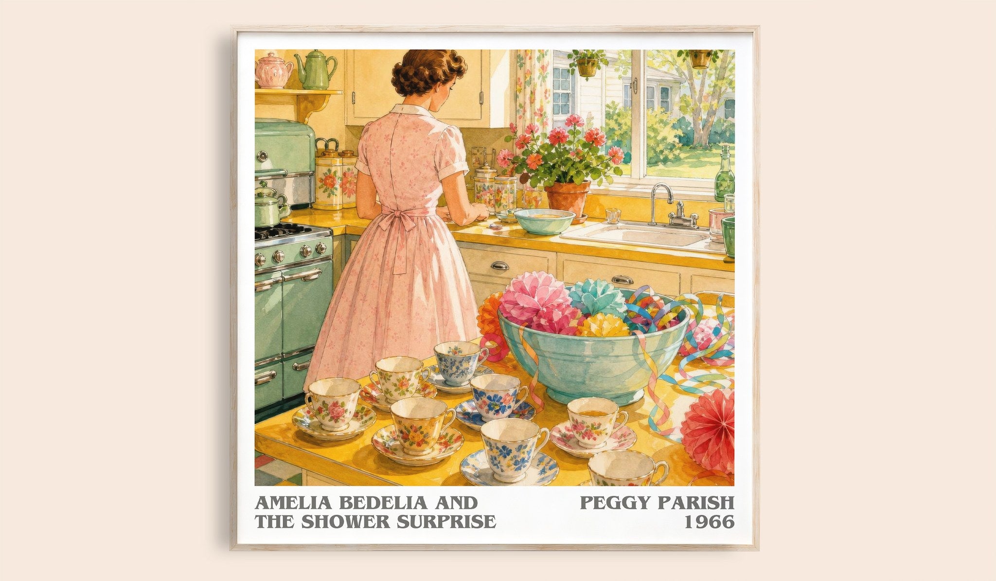 Amelia Bedelia and the Shower Surprise Literary Art Print by P. Parish
