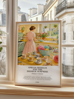 Amelia Bedelia and the Shower Surprise bookish poster colour and style options – Peggy Parish book art