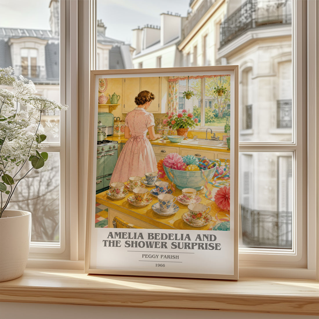 Amelia Bedelia and the Shower Surprise book cover poster colour and style options – Peggy Parish book art
