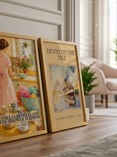 Amelia Bedelia and the Shower Surprise watercolour print framed by window – literary home decor