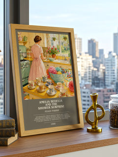 Amelia Bedelia and the Shower Surprise bookish print framed by window – literary home decor