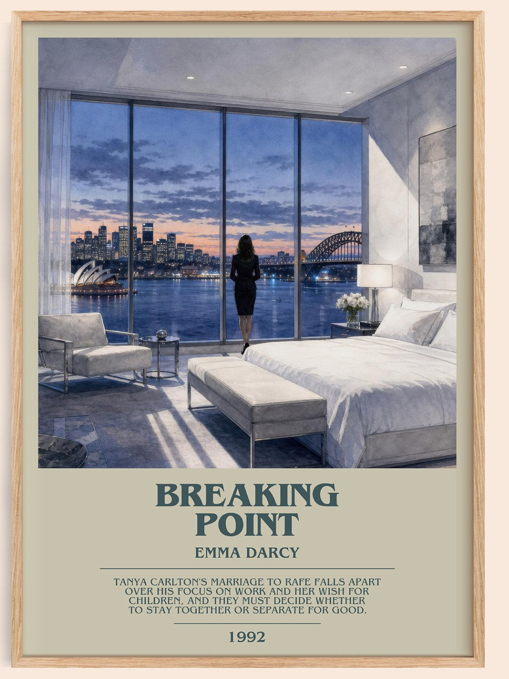 Breaking Point bookish book poster by Emma Darcy – framed literary art print