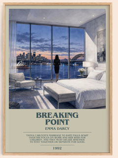 Breaking Point bookish book poster by Emma Darcy – framed literary art print