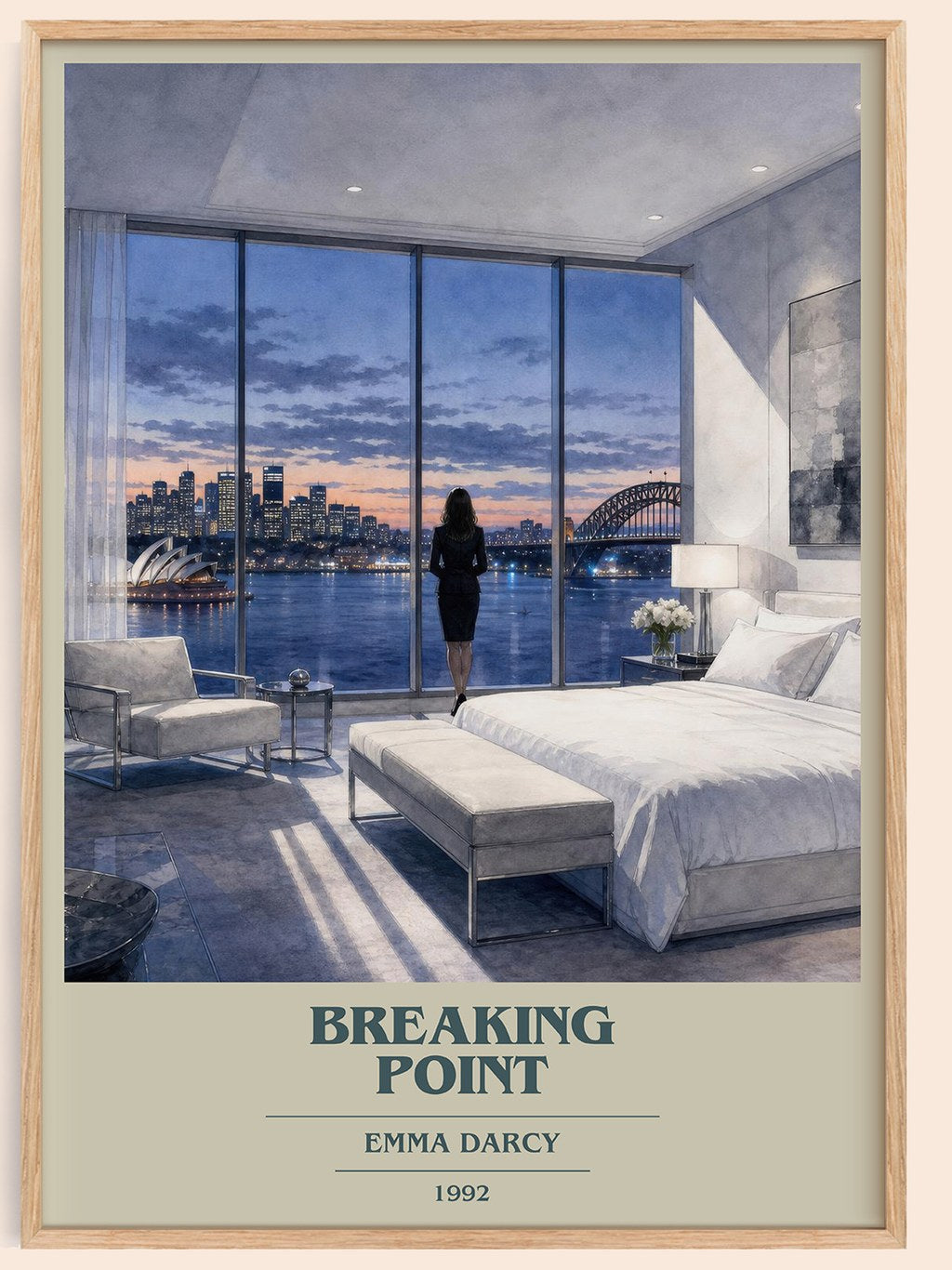 Breaking Point book cover book poster by Emma Darcy – framed literary art print