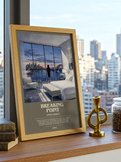 Breaking Point bookish print framed by window – literary home decor