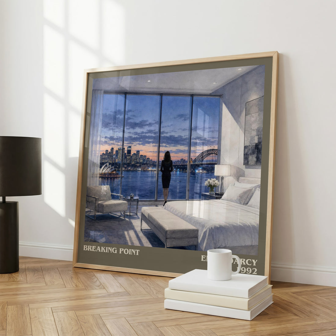 Breaking Point literary print framed by window – literary home decor