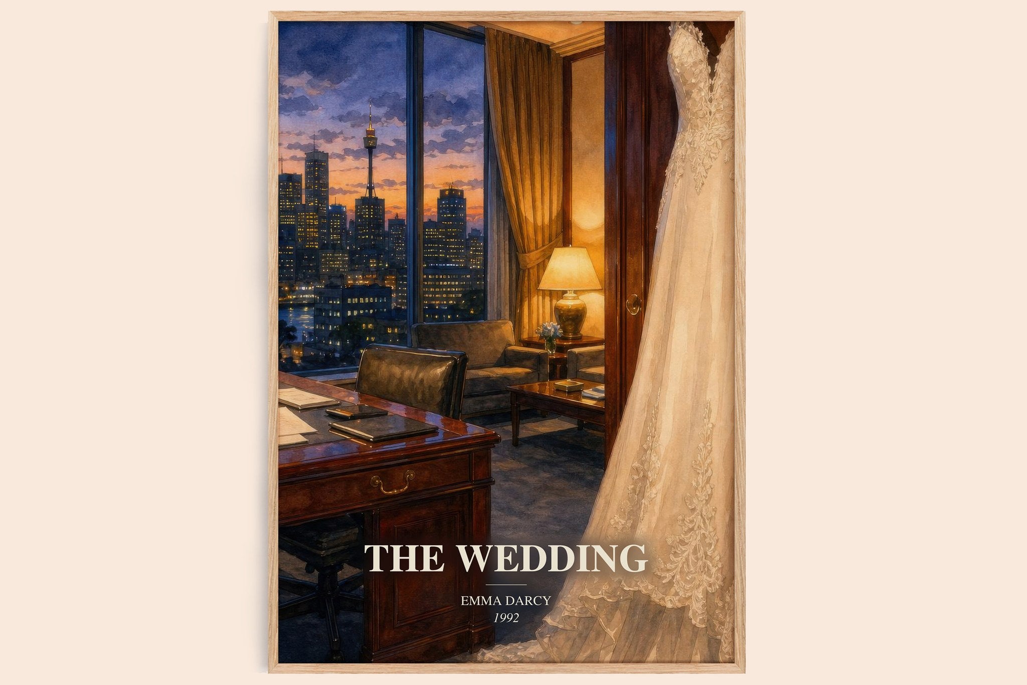 The Wedding Book Watercolour Illustration by Emma Darcy