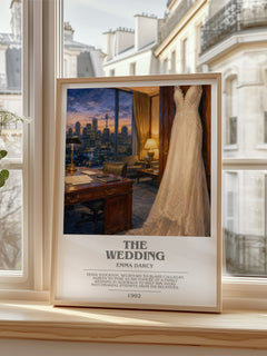 The Wedding bookish poster colour and style options – Emma Darcy book art