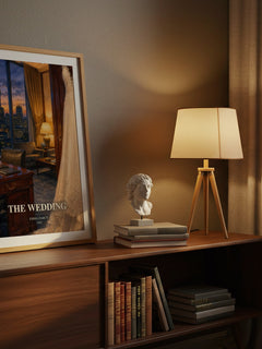 The Wedding watercolour print on bookshelf – Emma Darcy fan gift