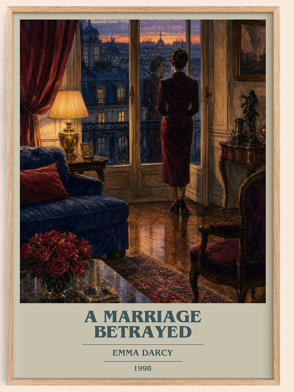 A Marriage Betrayed book cover book poster by Emma Darcy – framed literary art print