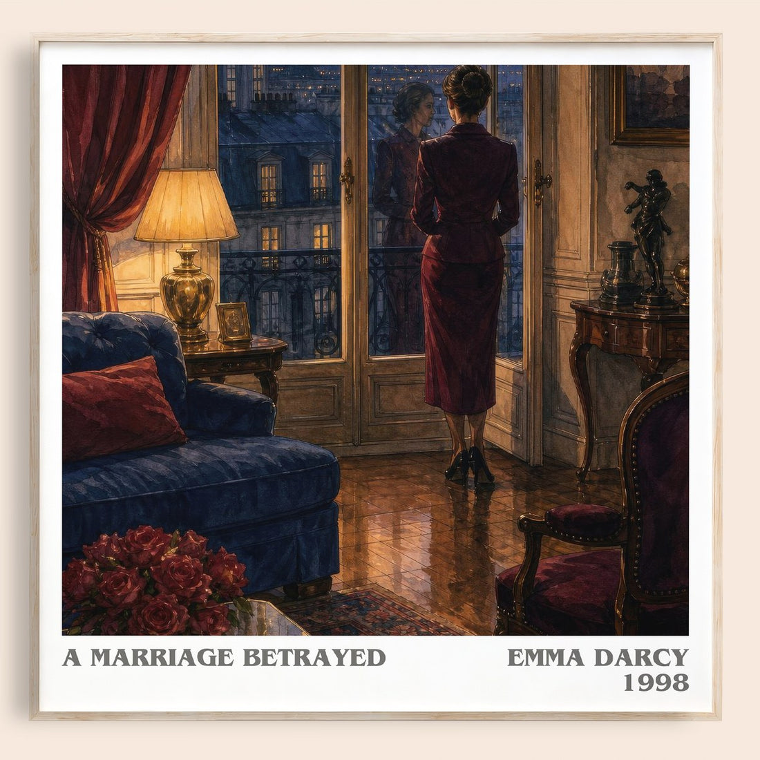 A Marriage Betrayed literary book poster by Emma Darcy – framed literary art print