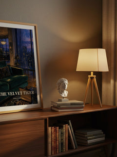 The Velvet Tiger watercolour print on bookshelf – Emma Darcy fan gift