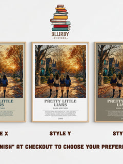 Pretty Little Liars bookish print in frame leaning in hallway – young adult wall art
