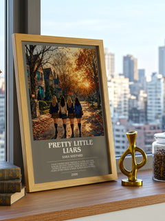 Pretty Little Liars bookish print framed by window – literary home decor