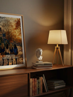 Pretty Little Liars watercolour print on bookshelf – Sara Shepard fan gift