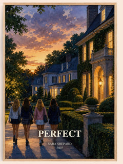 Perfect watercolour book poster by Sara Shepard – framed literary art print