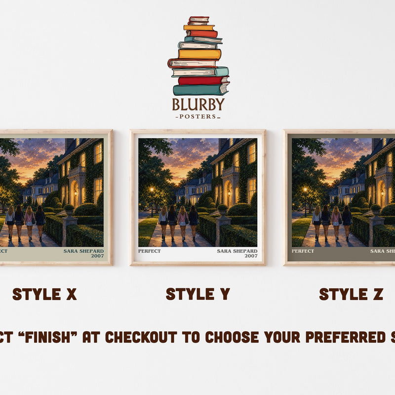 Perfect literary print in frame leaning in hallway – young adult wall art