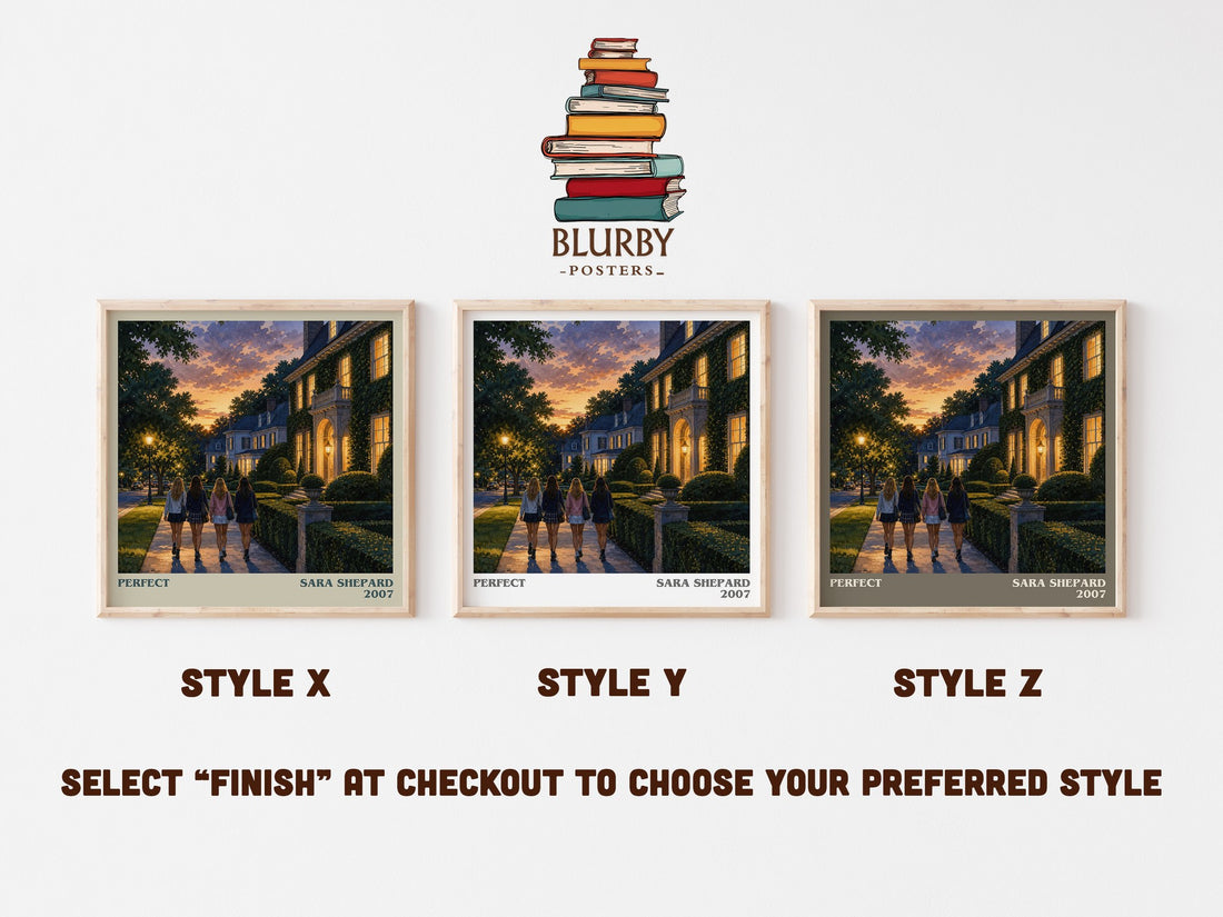 Perfect literary print in frame leaning in hallway – young adult wall art (mockup)