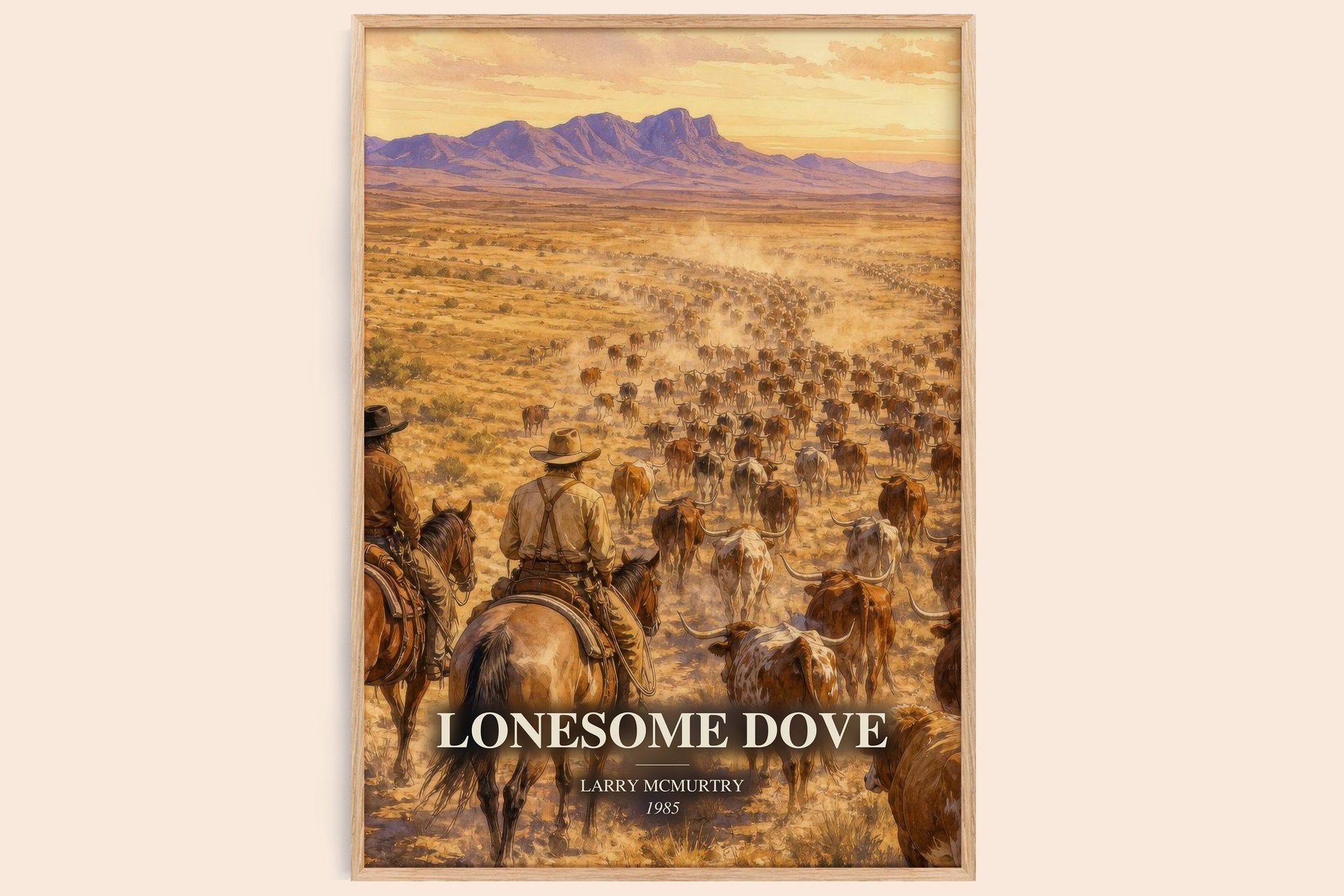 Lonesome Dove Book Watercolour Illustration by Larry McMurtry