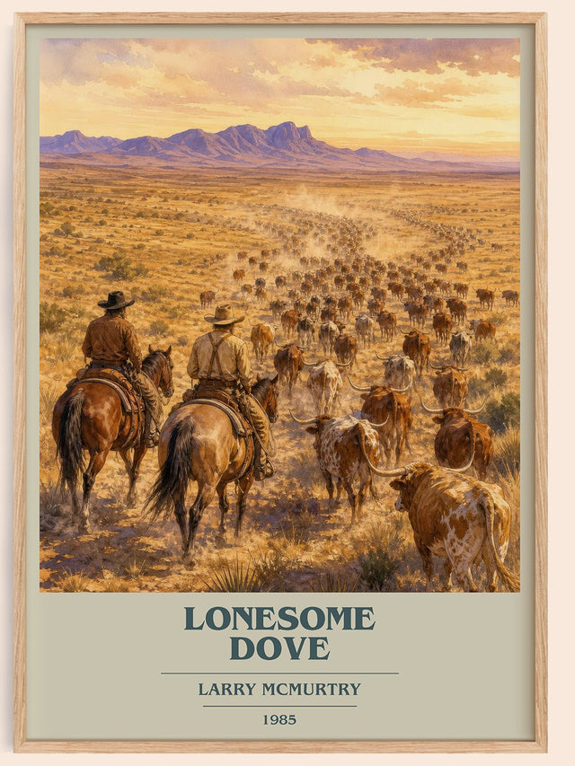 Lonesome Dove Book Cover Poster by Larry McMurtry