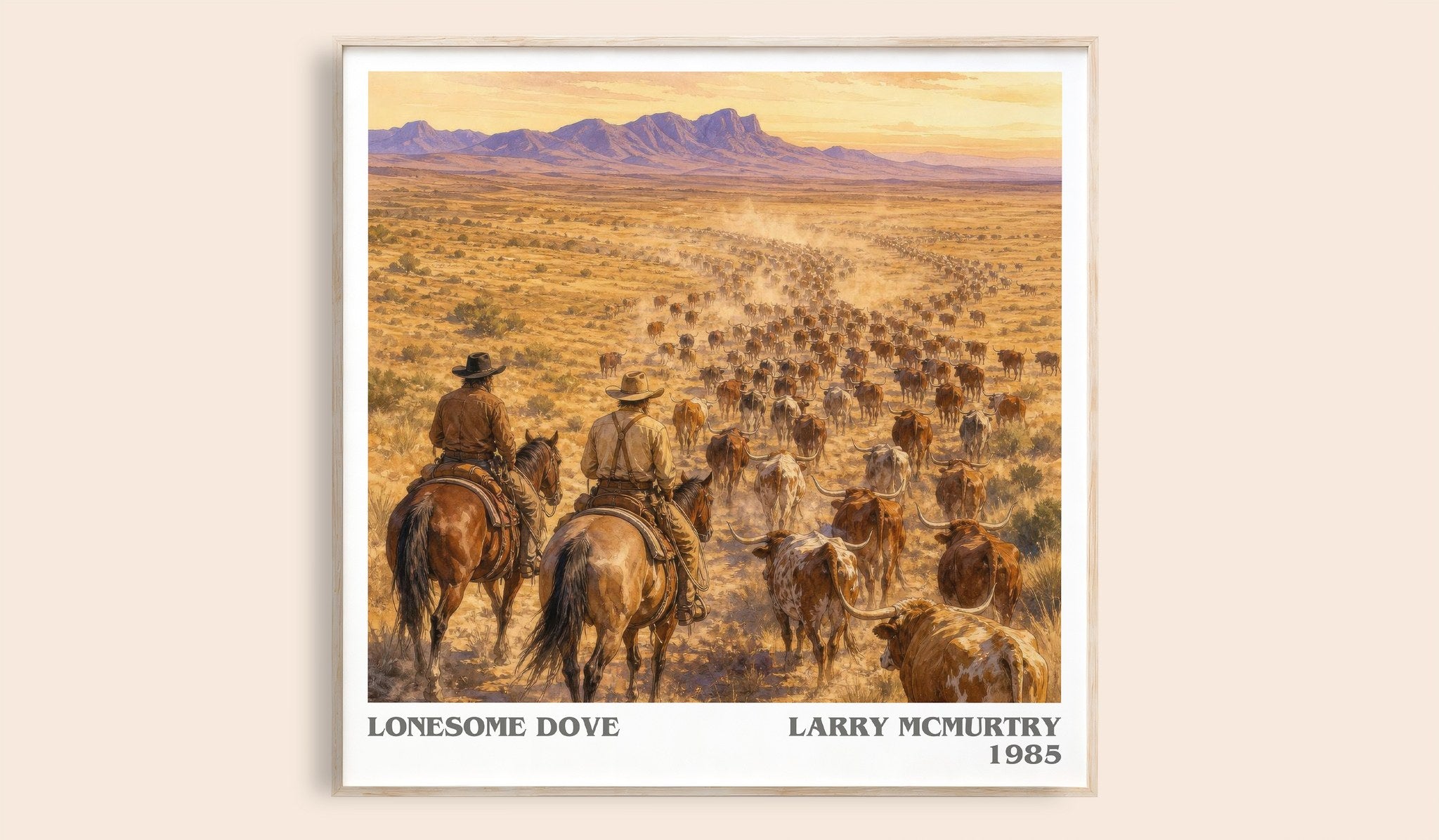 Lonesome Dove Literary Art Print by Larry McMurtry