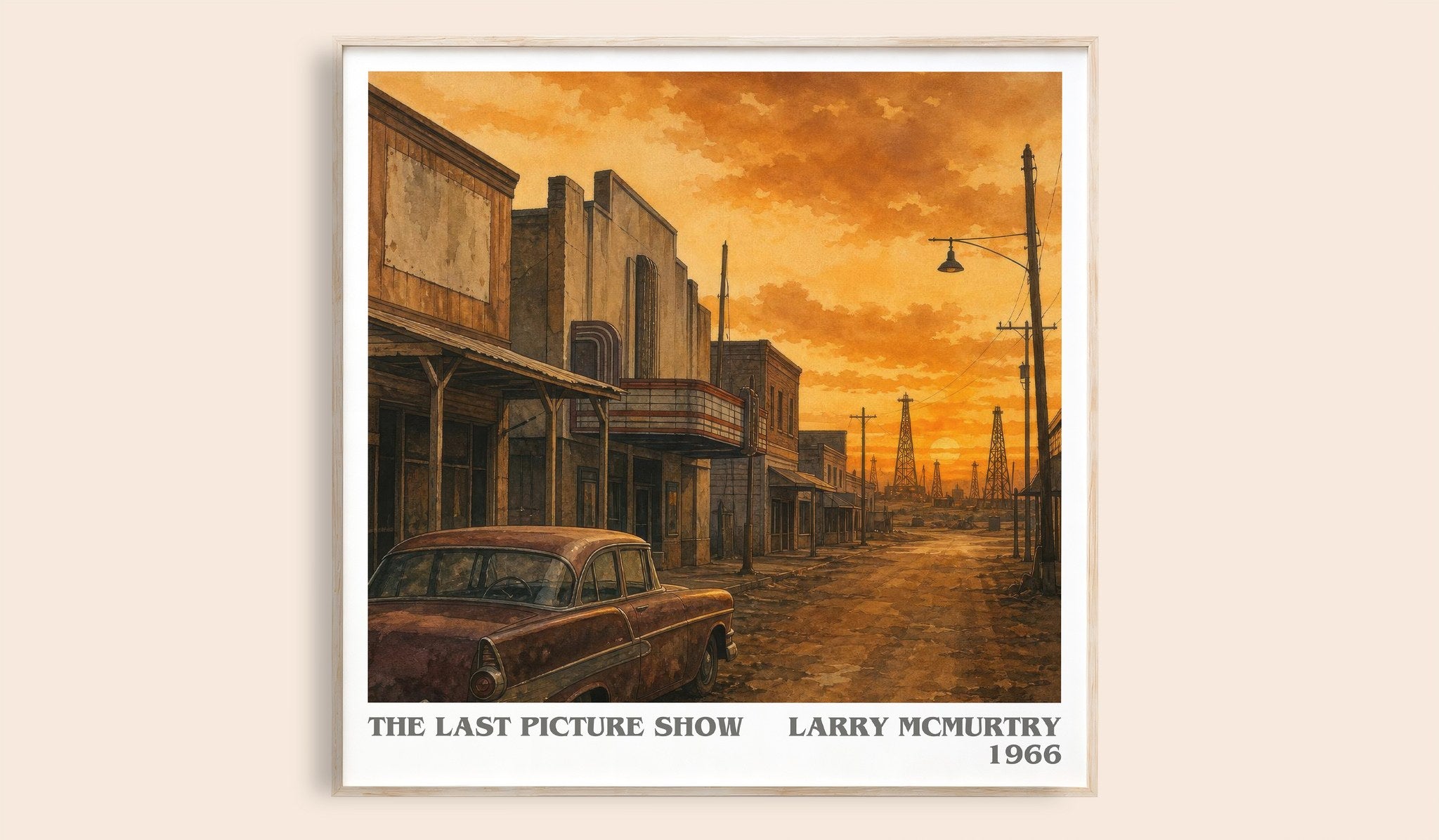 The Last Picture Show Literary Art Print by Larry McMurtry