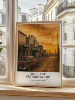 The Last Picture Show book cover poster colour and style options – Larry McMurtry book art