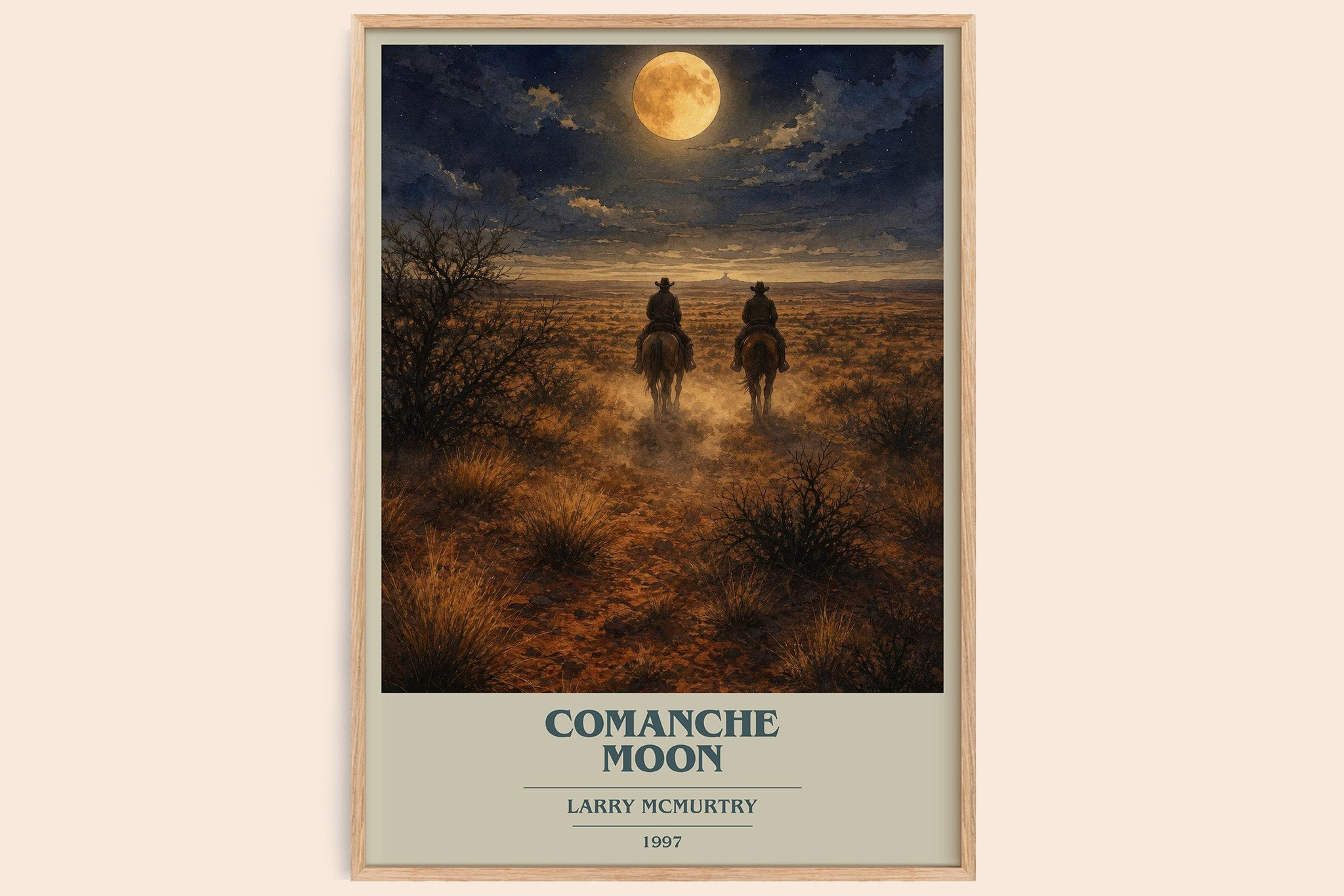 Comanche moon Book Cover Poster by Larry McMurtry