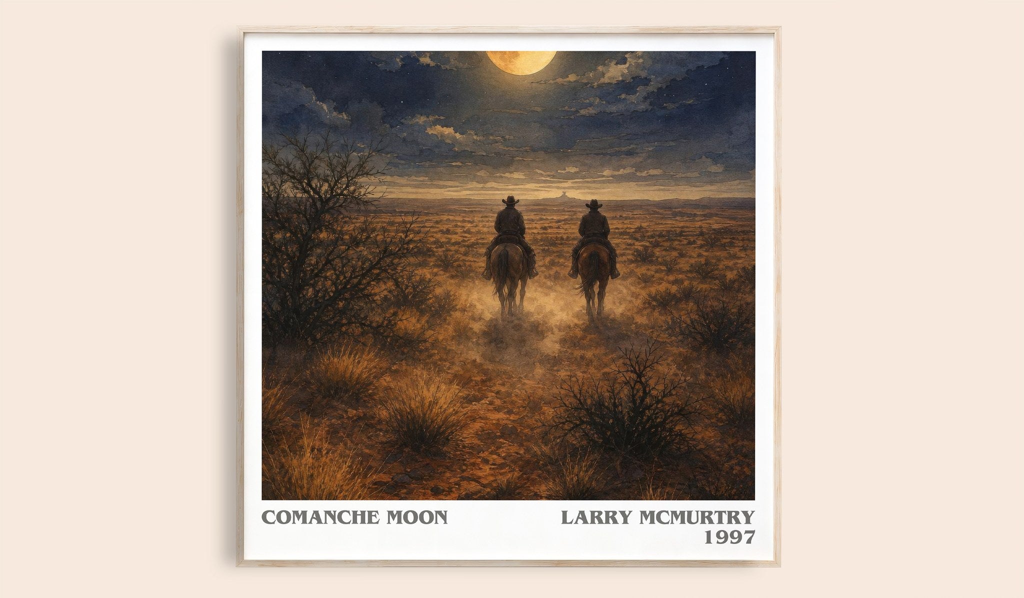 Comanche moon Literary Art Print by Larry McMurtry