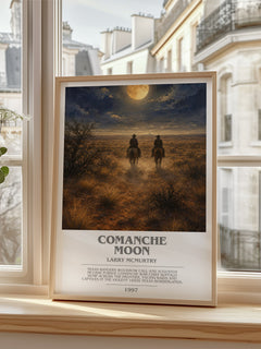 Comanche moon bookish poster colour and style options – Larry McMurtry book art