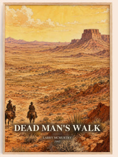 Dead Man's Walk watercolour book poster by Larry McMurtry – framed literary art print