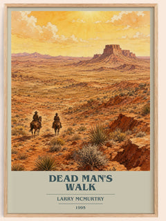 Dead Man's Walk book cover book poster by Larry McMurtry – framed literary art print