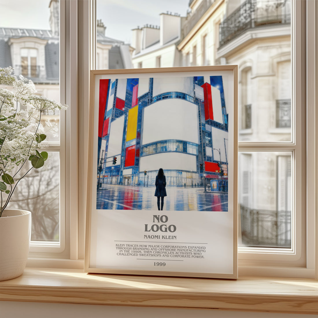 No Logo bookish poster colour and style options – Naomi Klein book art