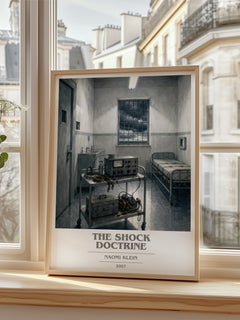 The Shock Doctrine book cover poster colour and style options – Naomi Klein book art