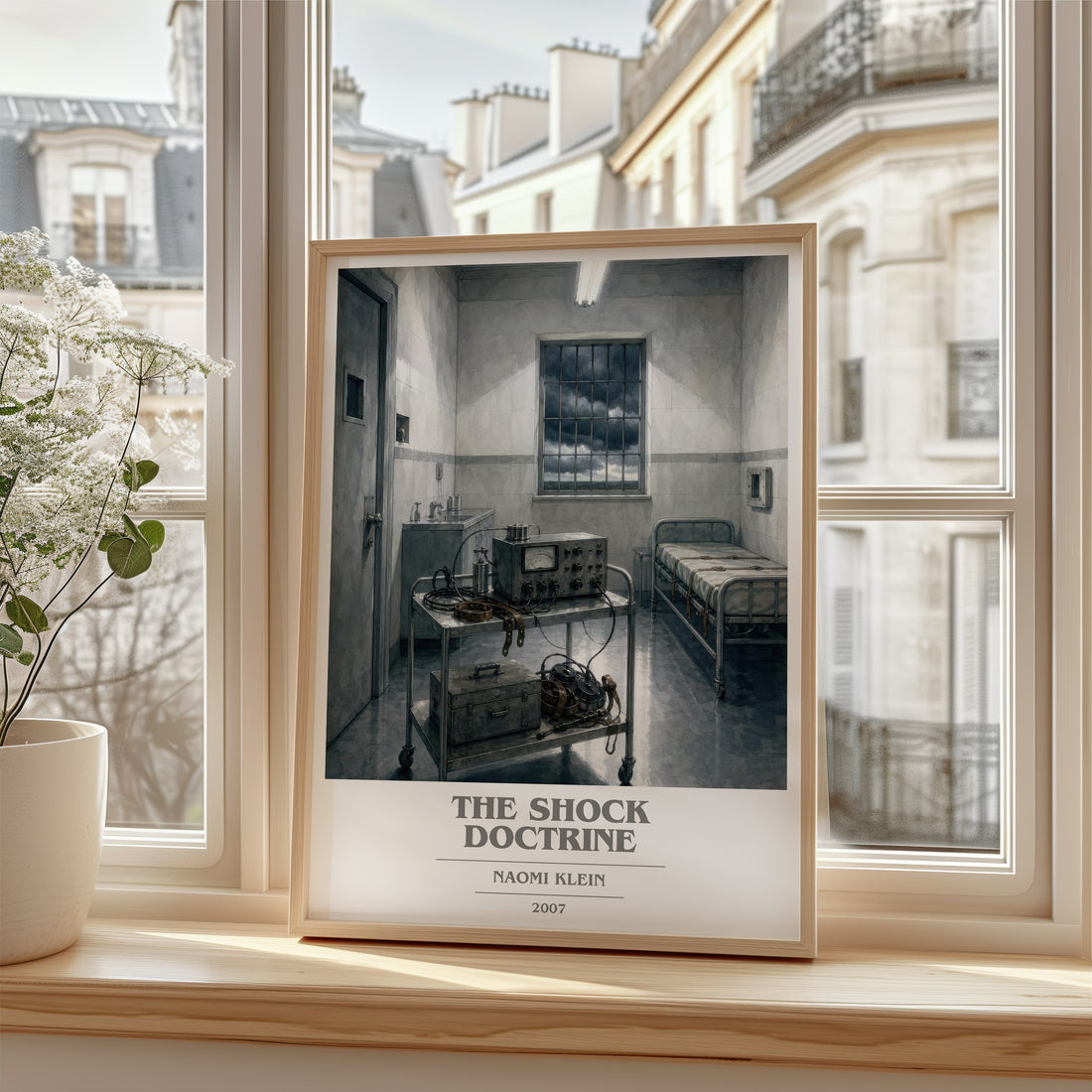 The Shock Doctrine book cover poster colour and style options – Naomi Klein book art