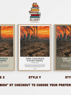 This Changes Everything bookish print in frame leaning in hallway – non fiction wall art