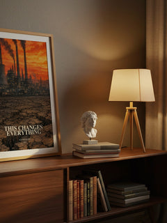 This Changes Everything watercolour print on bookshelf – Naomi Klein fan gift