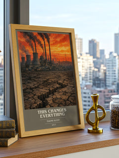 This Changes Everything book cover print framed by window – literary home decor